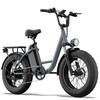 Bicicleta Eléctrica Urlife E26 Pro Motor de 750W Rueda Gruesa de 20" Plegable Bicicleta Eléctrica 7 Velocidades Frenos de Disco Doble 48V 15.6Ah Carga Máxima 120Kg