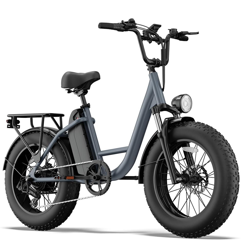 Bicicleta Eléctrica Urlife E26 Pro Motor de 750W Rueda Gruesa de 20" Plegable Bicicleta Eléctrica 7 Velocidades Frenos de Disco Doble 48V 15.6Ah Carga Máxima 120Kg