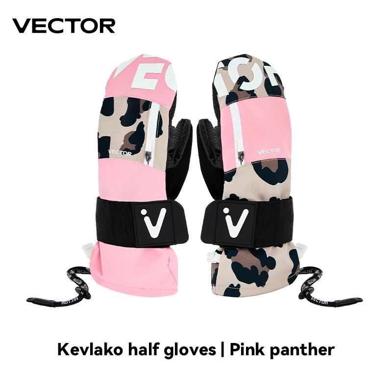 Vector Women Men Outdoor Double Board Snowboard Kevlar Waterproof Wear-resistant Semi Detachable Gloves 3M Cotton