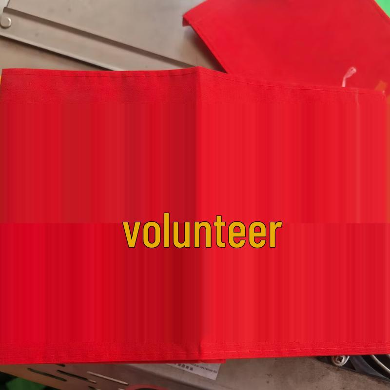 Red Fine Fabric Pin-On Armband Badge (100 pcs)