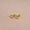 Small Butterfly Stud Earring Cubic Zirconia Gold Plated CZ Jewelry for Women Girls