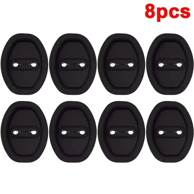 8/1pcs Car Door Lock Anti-collision Silicone Cover Auto Doors Lock Buckle Mute Protective Cushion Sticker Car Shock Absorber Pad