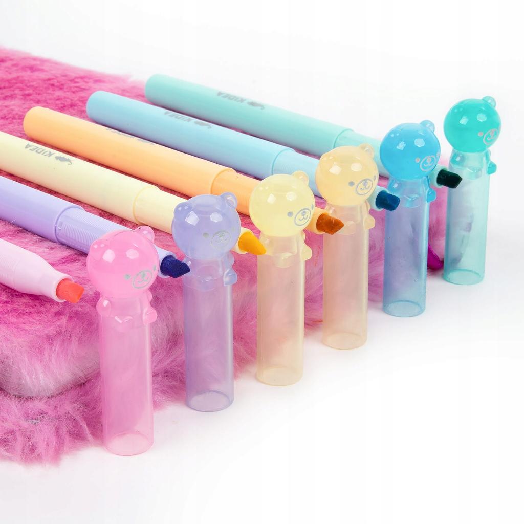 FLAMASTRY KREMOWE MISIE 6 KOLORÓW KIDEA 4338