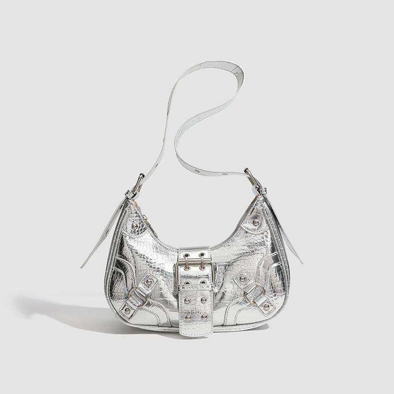 Krokodillemønster Tekstur Utsøkt Underarmsveske Høst og Vinter Høyverdig Retro Allsidig Mote Halvmåneveske Kvinner