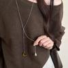 Punkte Steine Stern Mond Anhänger Halsketten für Damen Mode Lässig Wassertropfen Ausziehbar Lange Halsketten Täglicher Schmuck Geschenke