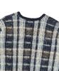 Beyond Closet Preppy Hairy Check Mohair Tough Cardigan Navy