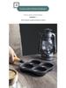 Non-Stick Cast Iron 4-Hole Breakfast Frying Pan for Eggs & Burgers