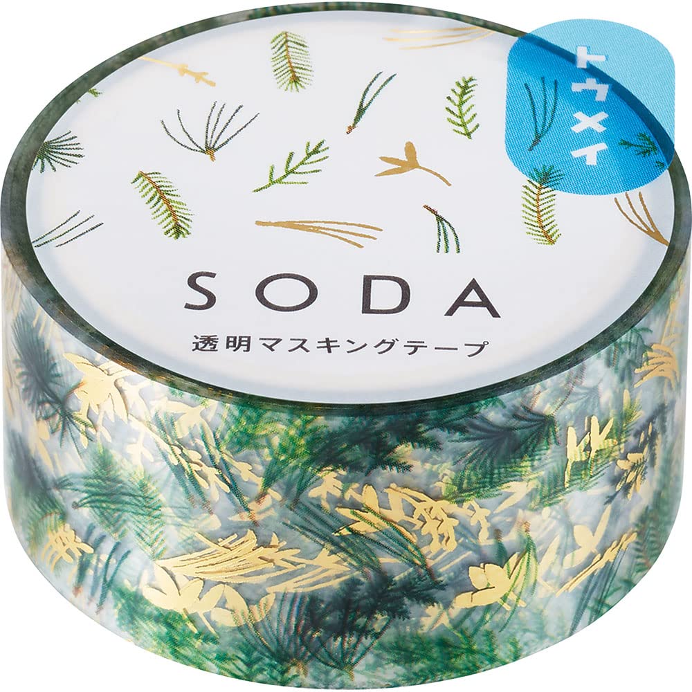 King Jim Masking Tape SODA Transparent 20mm Wide Green CMTH20-002 зелёный