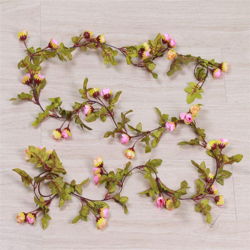 

Flowers 42 Artificial Silk Rose Fake Flower Garland Vine Wedding Party Decor Diy розовый
