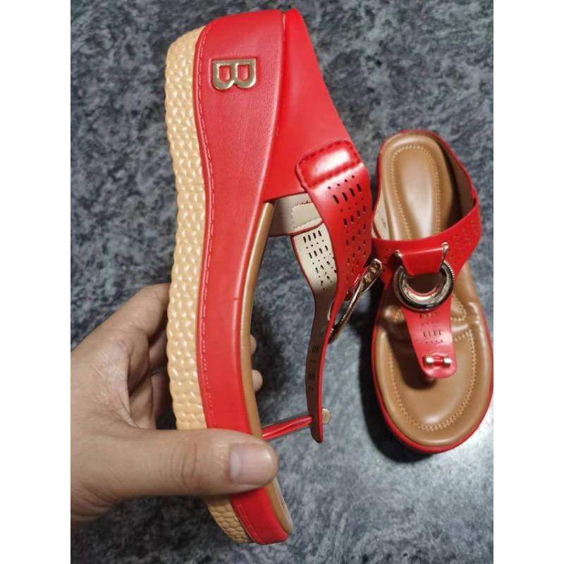 

Новая повседневная женская обувь с круглым носком «рыбий рот», большого размера, на танкетке, на толстой подошве и крутая 43 красный