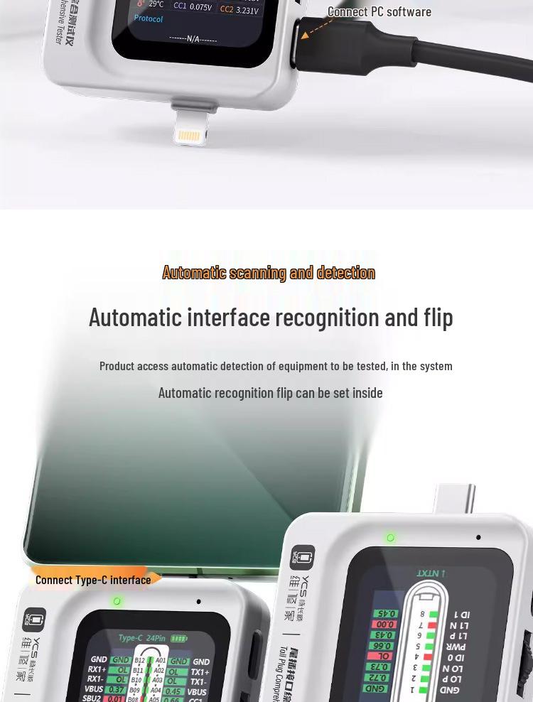 TNS360 Mobile Phone Tail Plug Tester - 3-in-1 Auto Scan Detection (30V)