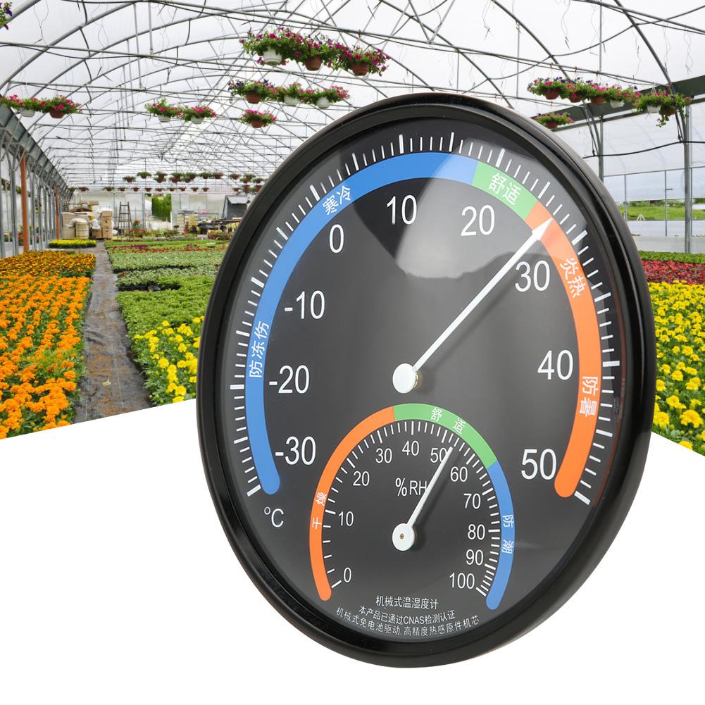 Househeld Indoor Outdoor Round Pointer Type Thermometer Hygrometer Temperature Humidity Gauge Hygrometer Househeld Thermometer