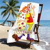 Custom Name Personalized Pippi Longstocking Print Beach Towel, for Trip Camping Beach Party Home Decor, Birthday Gift for Family & Friends