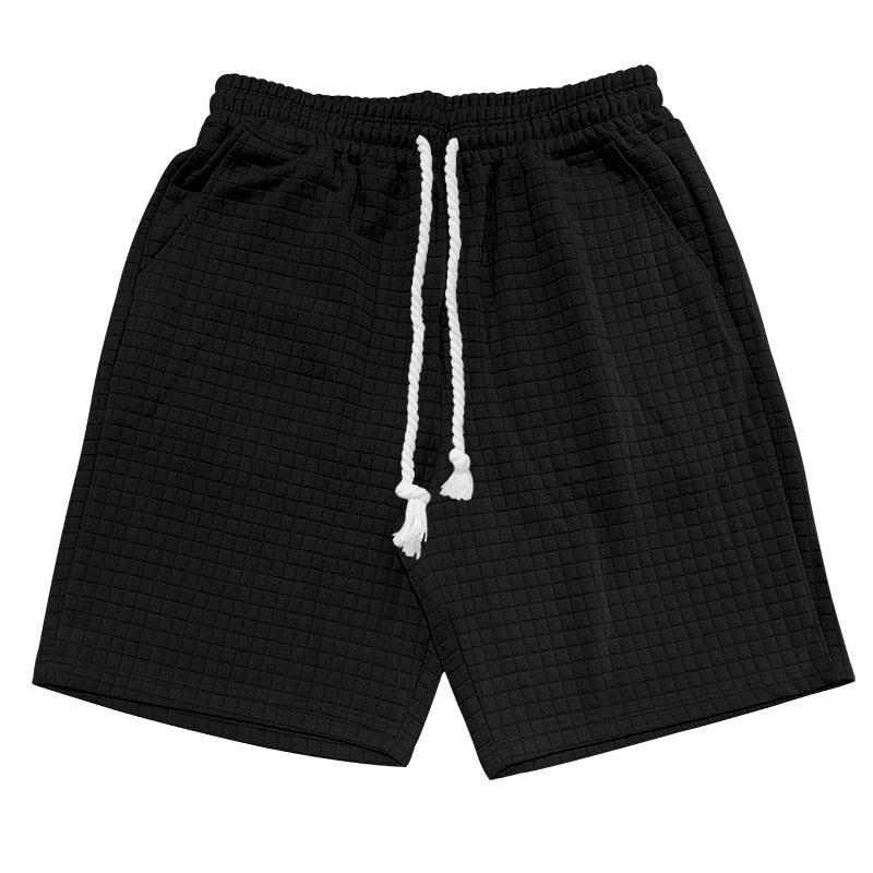 Summer Shorts Men's Outwear Loose New Solid Colour Small Square Sports Leisure Straight Trousers