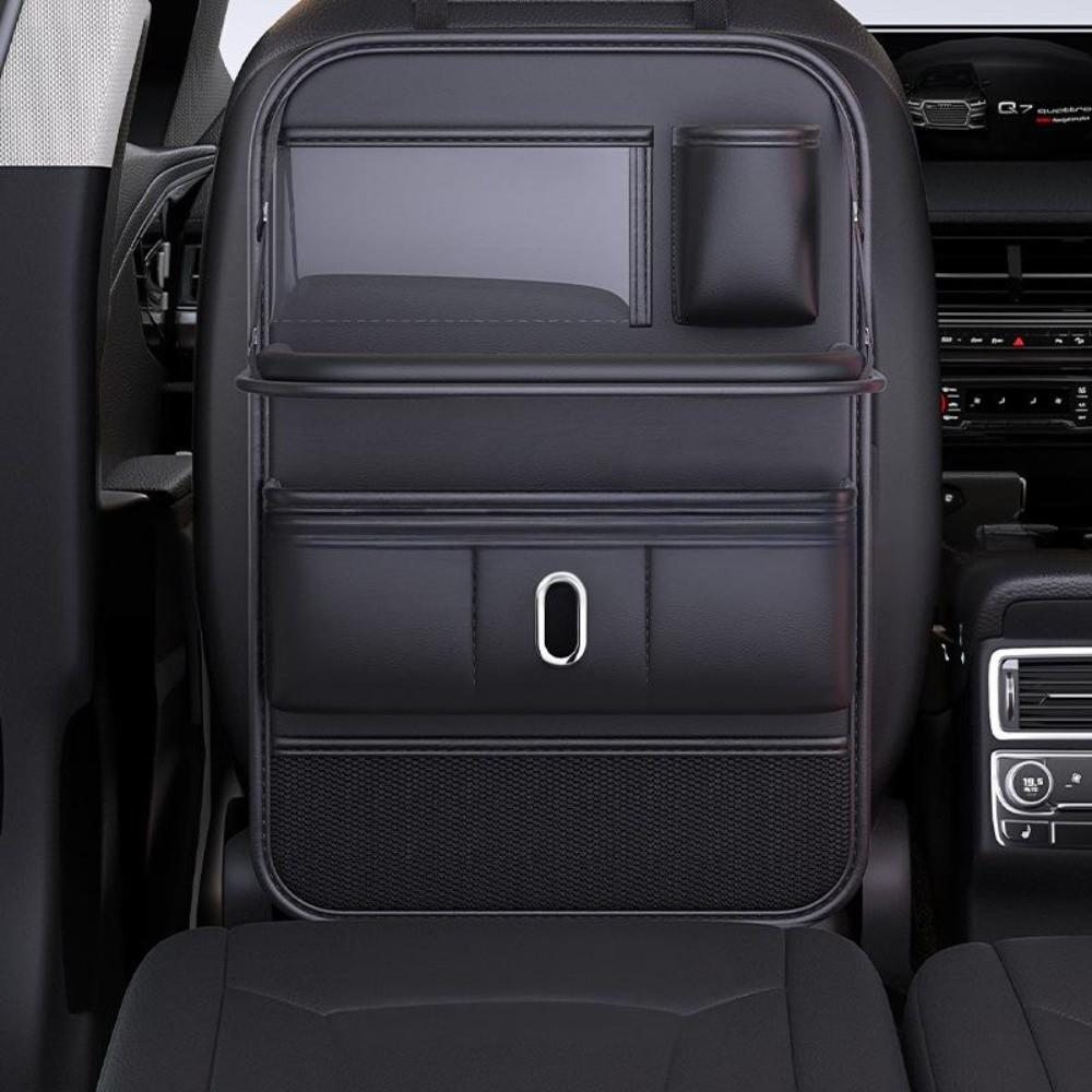 with Foldable Tray Backseat Storage Bag Seat Anti Kick Guard  Car Interior Accessories