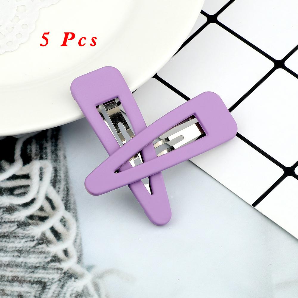 Mixed 5Pcs/Set Hair Clips Accessories Sweet Simple BB Hairpin X-shaped Hairpins 6Pcs/Sets Solid Purple Color Barrettes Headdress