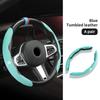 Leather Car Steering-wheel Cover Anti-slip Steer Wheel Cushion For Volkswagen VW Scirocco Passat Polo B5 B6 B7 CC Tiguan Sharan QS0