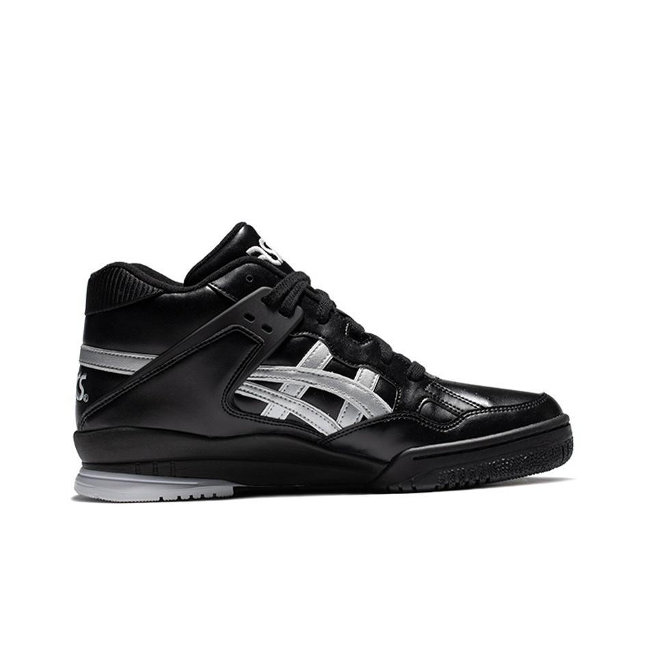 Asics Chaussures de Basketball Mi-Hautes Gel-Spotlyte Rétro Sneakers Unisexe Noir Gris 1203A178-002