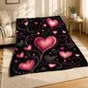 Pink Pearl Heart Coral Fleece Blanket