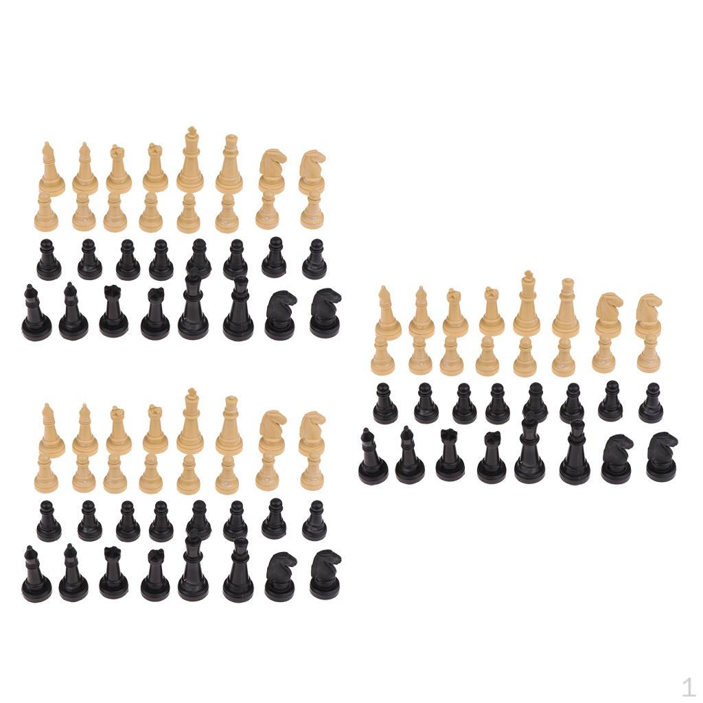 96pcs Premium Chess Pieces Only Spare Plastic Checkers Replacement