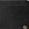 Gucci GG Marmont Gold Logo Grain Leather Clutch Men clutch Black 658562-DJ20T-1000