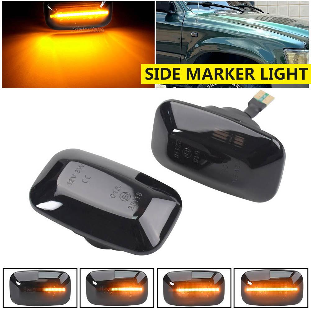 Side Marker Lights Dynamic LED Turn Signal Lamp Indicator for Toyota Landcruiser Land Cruiser 70 80 100 Series 1998-2007