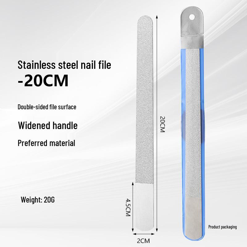 Stainless Steel Double-Sided Nail File and Shaper Tool
