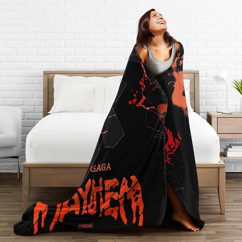 Lady Gaga Mayhem Coming Blankets Flannel  Warm Throw Blankets for Home Couch Bed Rug