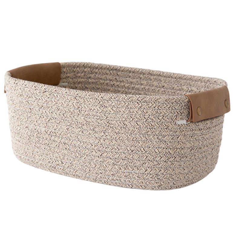 Desktop Woven Multi-Functional Storage Basket Household Small Objects Snacks Sundries Basket светло-серый 3290₽