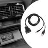 Practical USB Extension Cord Dashboard Panel Mount USB+ 3.5mm Port Plug
