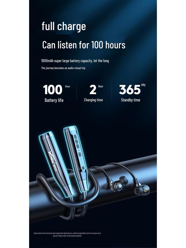 A13T Bluetooth Neckband: Four-Speaker In-Ear Wireless Sports Headset