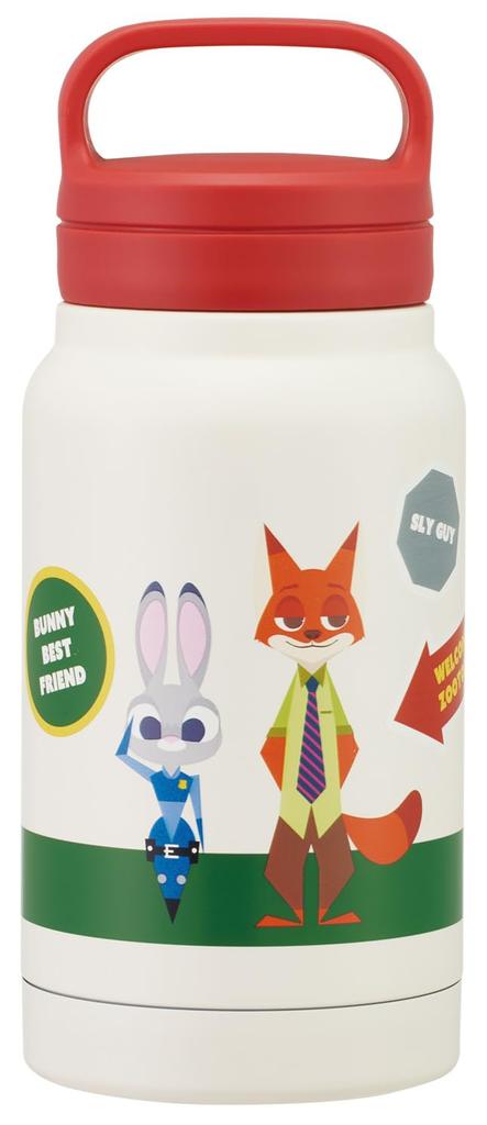 Skater Insulated Stainless Steel Mug, 350ml, with Screw Handle, Disney Zootopia Patch, STSC4-A
