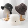 Autumn and Winter Striped Wave Fisherman's Hat Children's New Large Brim Outdoor Thermal Hat Webbing Fashion Basin Hat Big Head Circumference