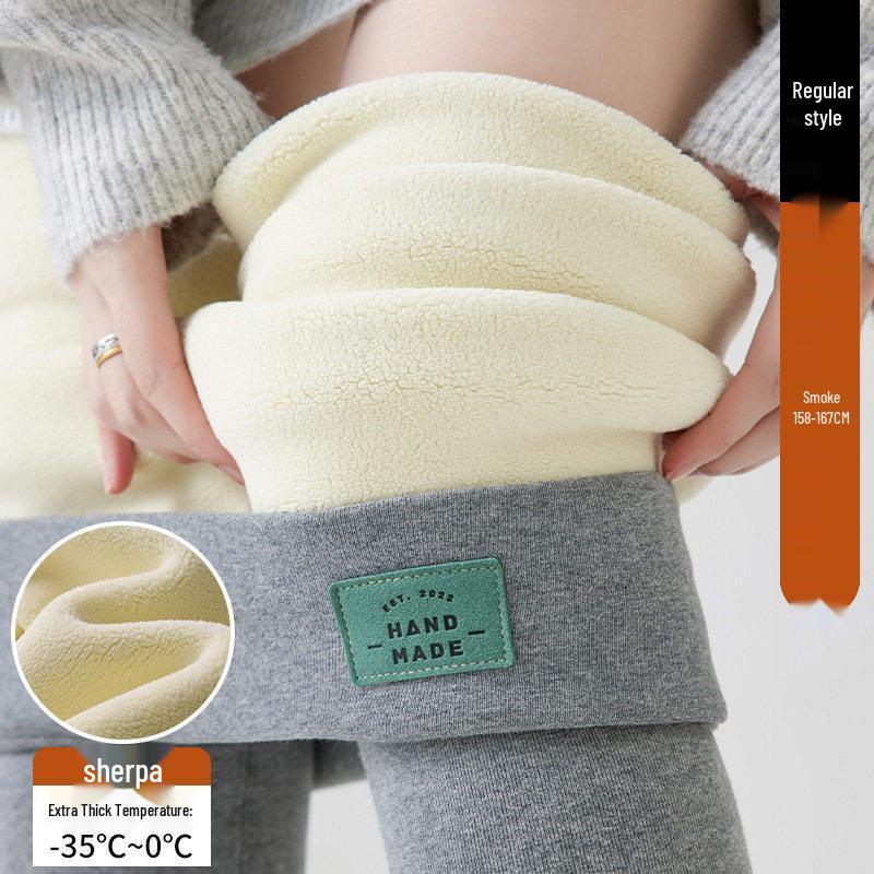 2025 New Winter Gray Plus Velvet Cotton Pants for Tall Women – Soft, Skin-Friendly, and Warm Base Layer