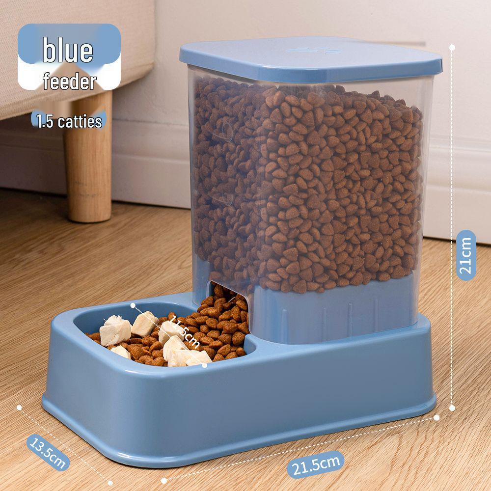 Automatischer Trinkbrunnen für Katzen und Hunde mit Doppelnapf-Futterspender