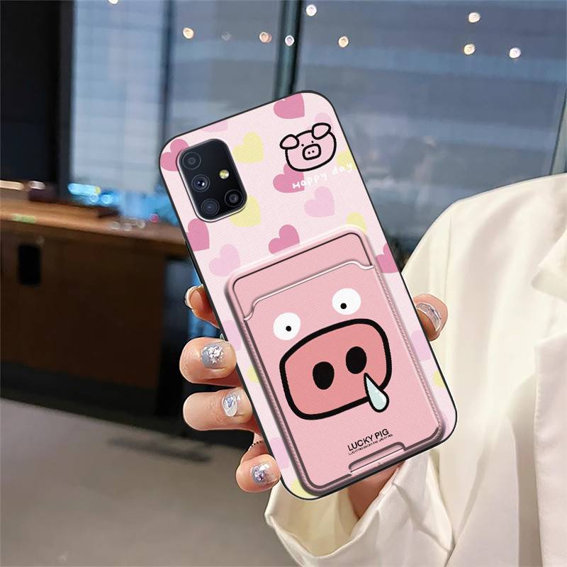 protective Anti-dust Phone Case For Samsung Galaxy M51/SM-M515F/DSN Cartoon Graffiti Card sleeve TPU Cute Silicone Cover