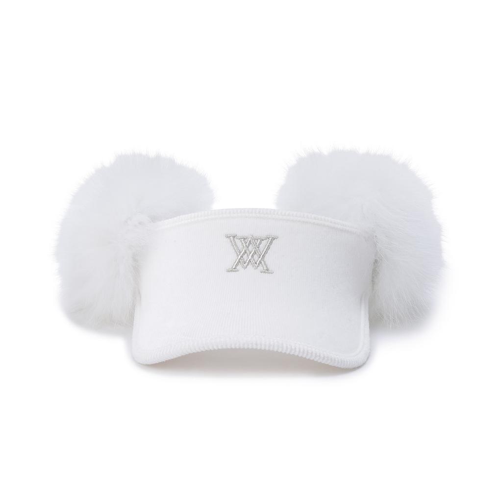 ANEW GOLF (W) Real Fur Snow Winter Visor_Ow