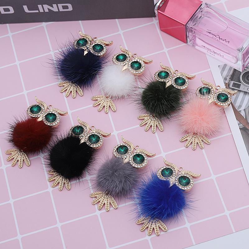 Crystal Owl Car Air Freshener Diamond Villus Owl Car Perfume Air Vent Clip Auto Accessories Interior Woman Aromatherapy Ornament