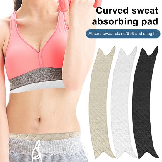 Bra Liner Reusable Washable Under-Breast Sweat Absorber Pads Women Odor Control Cotton Breast Pad Moisture Wicking Boob Insert Lining