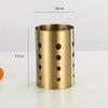 1PC Stainless Steel Golden Chopstick Rack Cutlery Holder Tableware Organizer Household Spoon Storage Container Kitchen Accessories