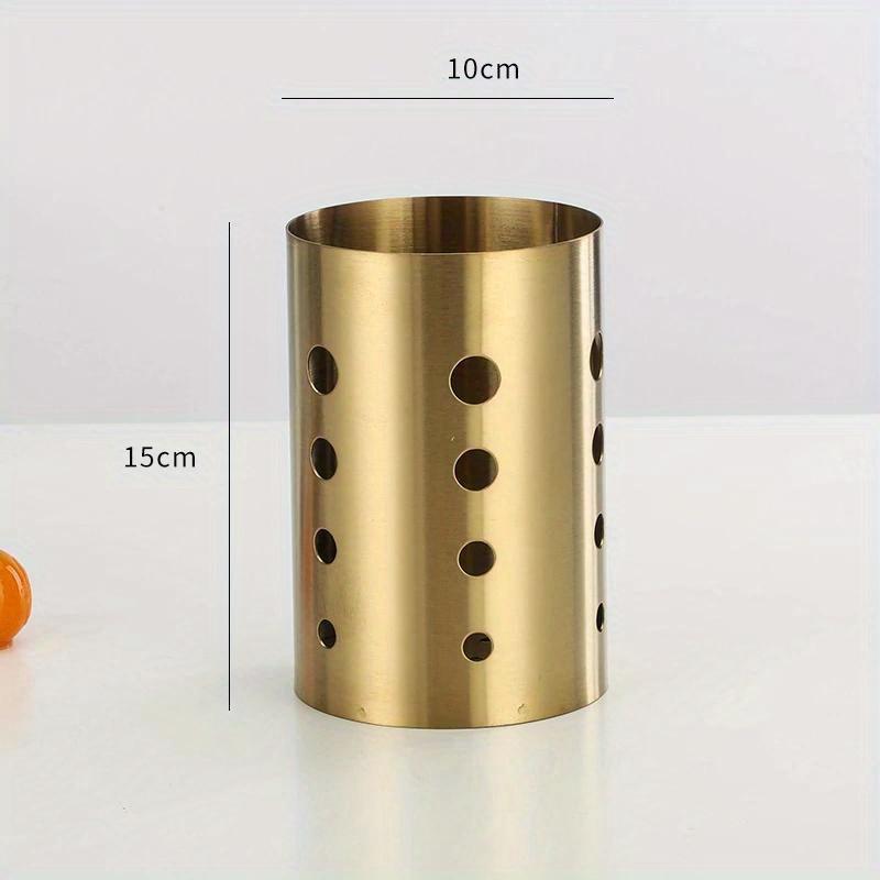 1PC Stainless Steel Golden Chopstick Rack Cutlery Holder Tableware Organizer Household Spoon Storage Container Kitchen Accessories