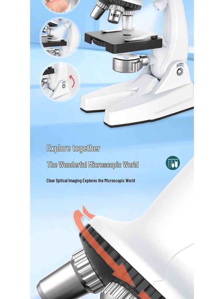 Calibrated 4800x Microscope Science Set for Elementary Students