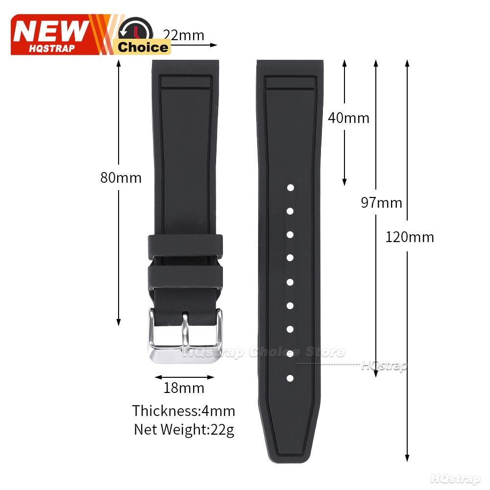 New High Quality Thick Silicone Watch Strap 20mm 22mm Quick Release Women Men Waterproof Wristband for Seiko Bracelet for Rolex