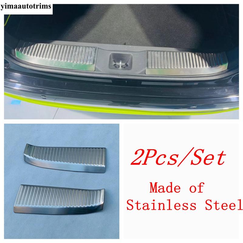 For Honda HR-V HRV Vezel  Rear Bumper Sill Scuff Plate Protector Guard Cover Trim Overlay Car Stainless Steel Accessories