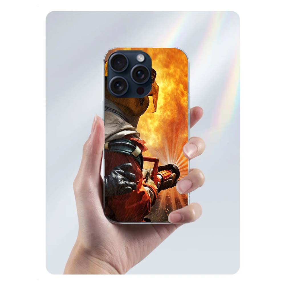 Firefighter Heroes Fireman Capa Phone Case For Iphone 17 Air 16 Pro Max 15 12 Pro 14 Plus 17E 16E 11 13 Mini Cover Cases Fundas