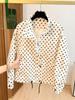 Women's Casual Jacket with Random Printed Polka Dot Jacket for Spring and Autumn New Styles, Comfortable and Versatile, Girlish Style Fashion Jacket