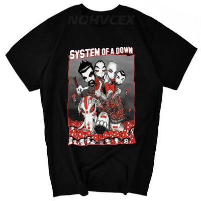 Herren Soad System of A Down Rockband Lustige T-Shirts für Herren Grafik-T-Shirts Herren Baumwoll-T-Shirts Herren Kurzarmshirts