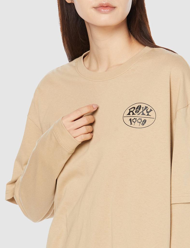 CHOCOMOO DESIGN LONGSLEEVE TEE BGE S [Roxy] T-shirt Women's