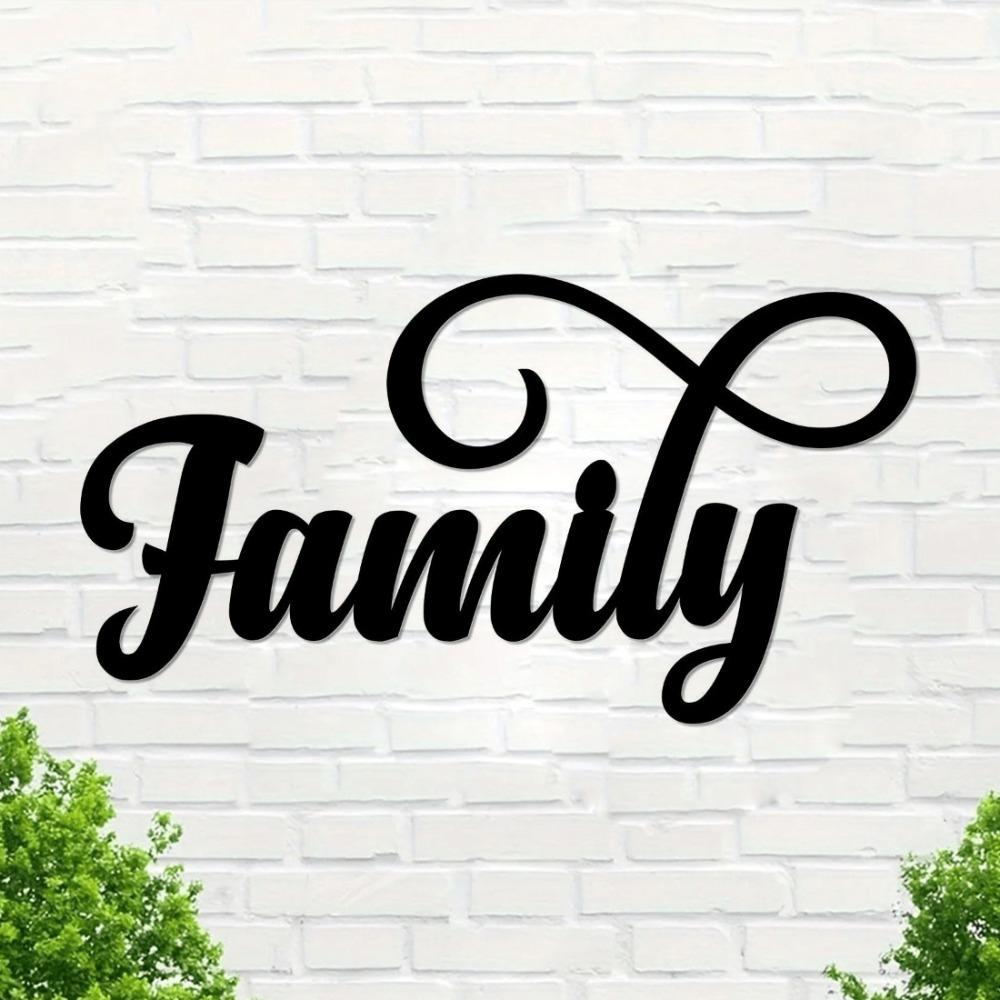 Wrought Iron Metal Word Wall Sign Cursive Decorative Accent Hanging Art Home Decor Living Room Bedroom Gift