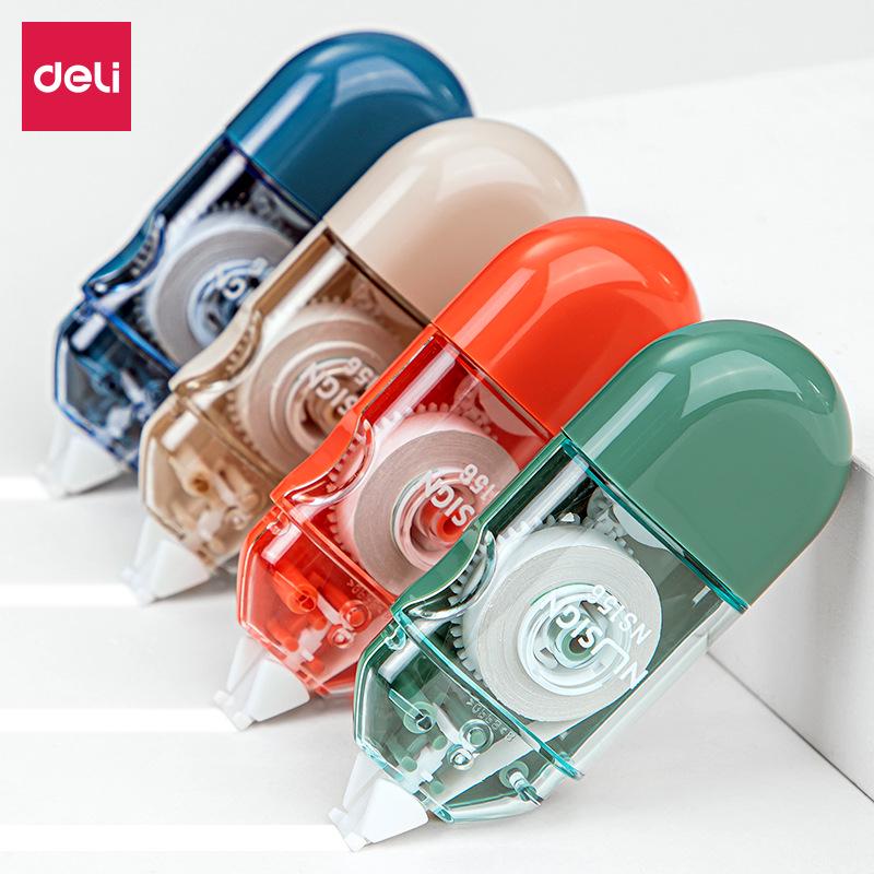 Deli High Capacity Correction Tape for Students - Portable and Easy-to-Use Stationery